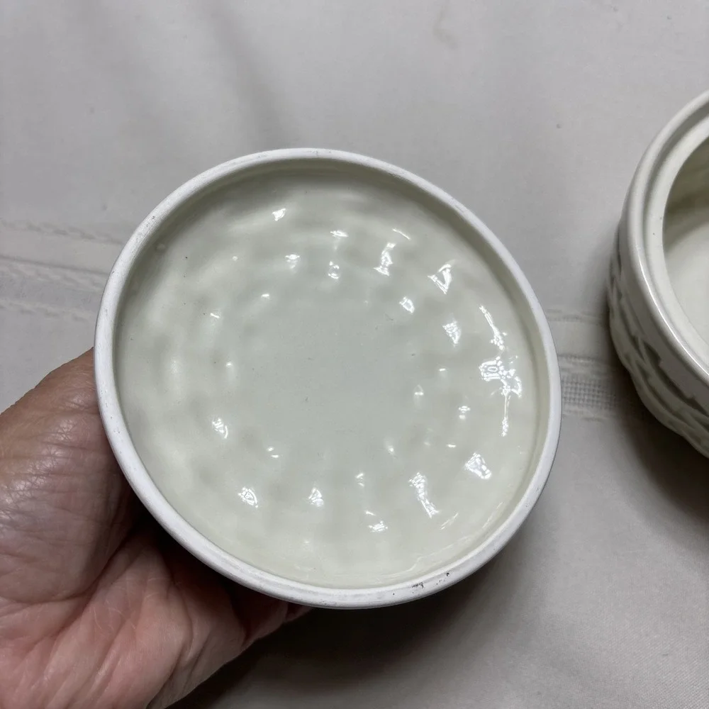 FITZ & FLOYD Kitchen Harvest Butter Tub Covered Dish Bowl Lid Rare FF Vegetables